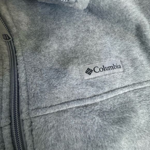 Columbia Heather Gray Fleece Jacket - Picture 2 of 8